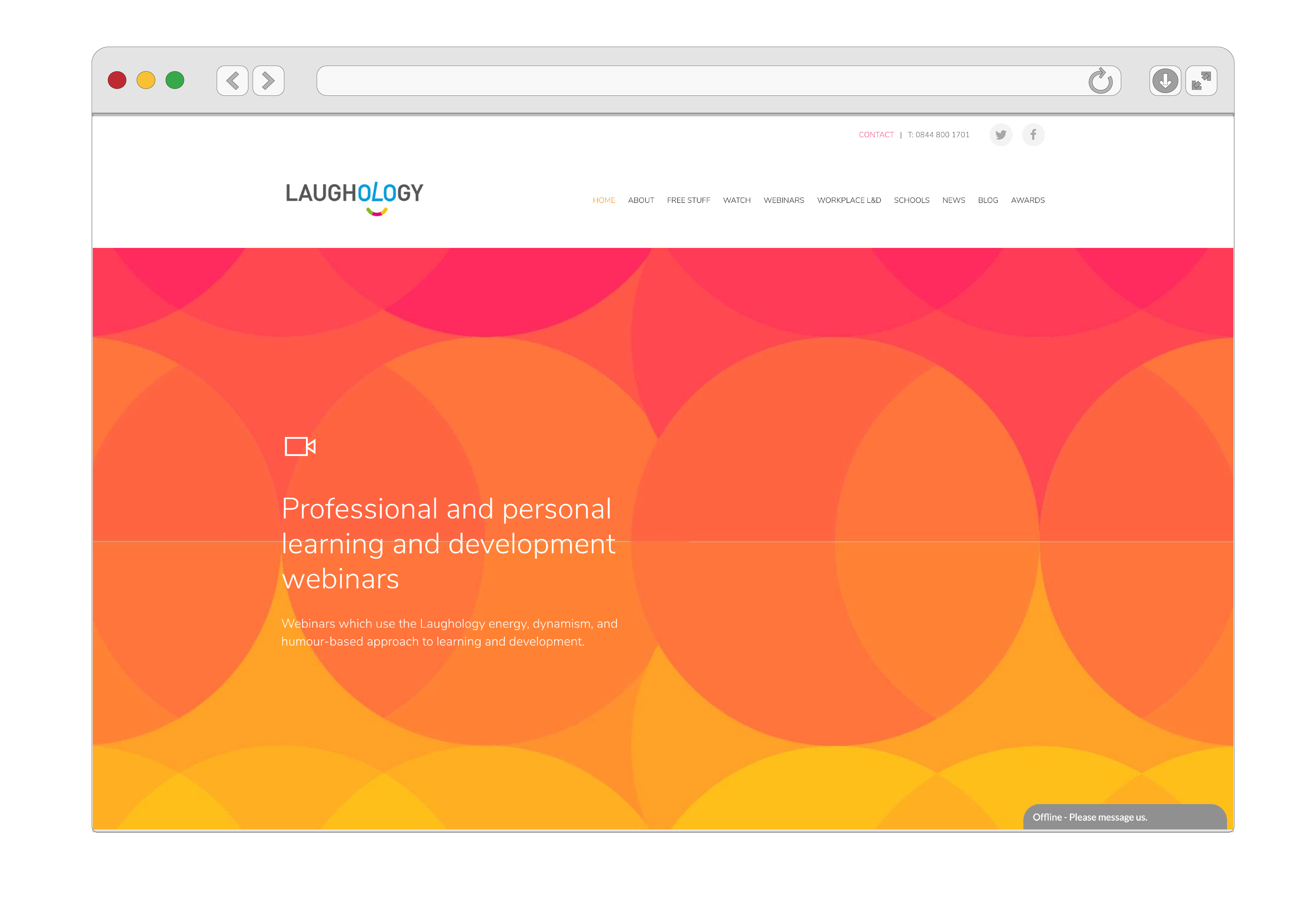 Laughology website webinar page